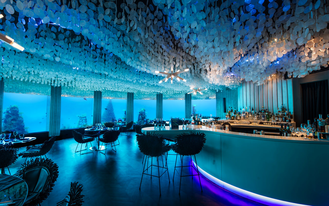 رستوران زیرآبی ساب سیکس در هتل نیاما مالدیو، رستوران زیردریایی در مالدیو